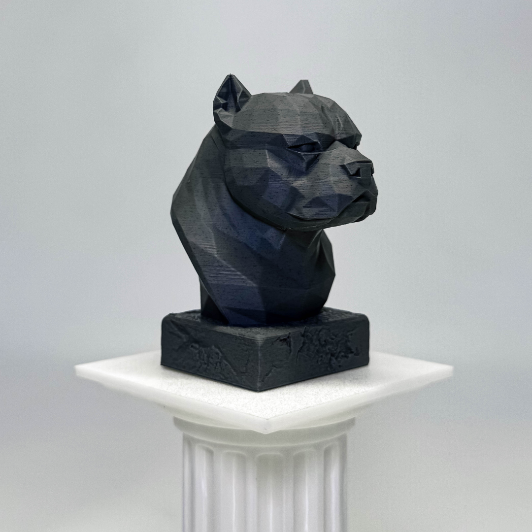 American Bully Low Poly Bust