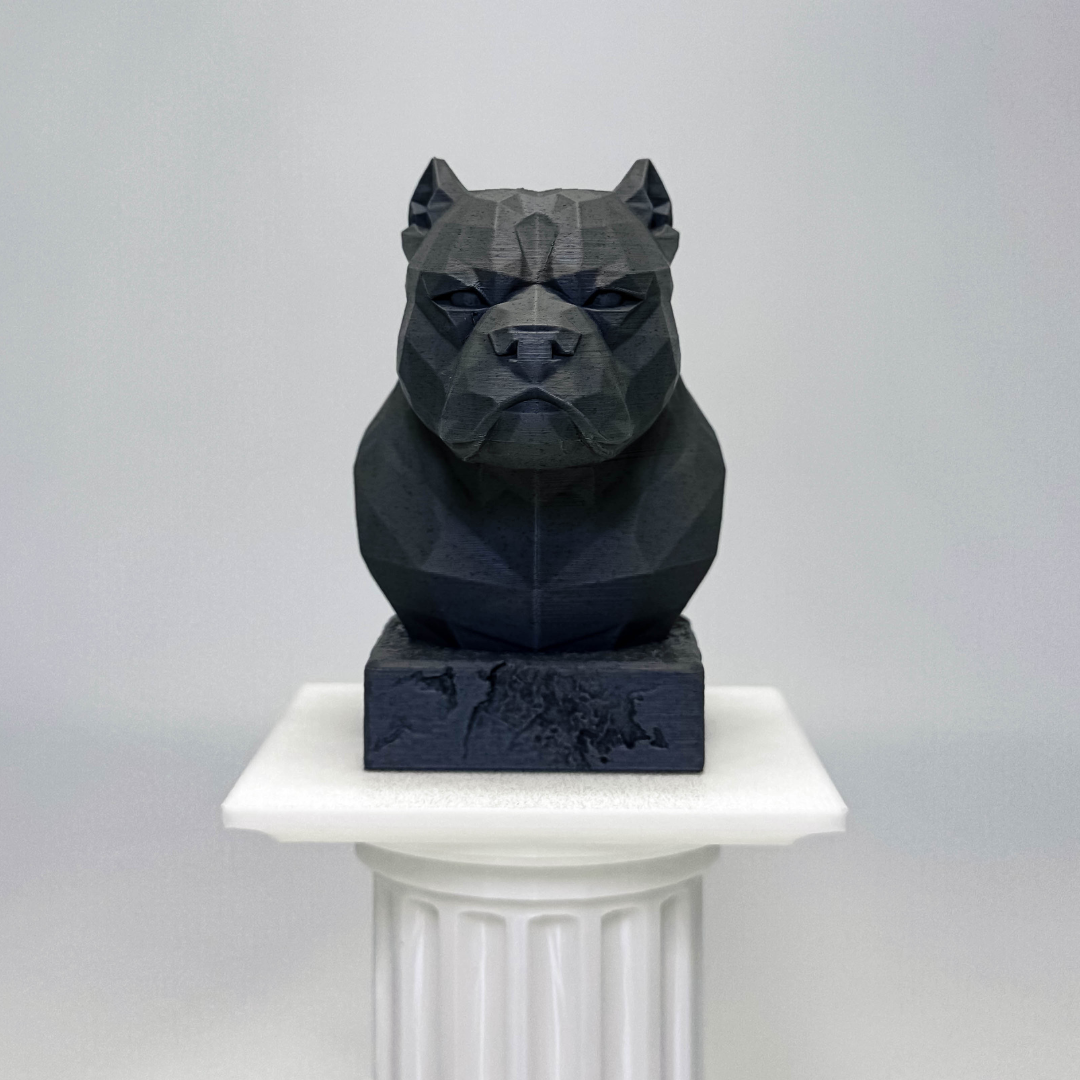 American Bully Low Poly Bust