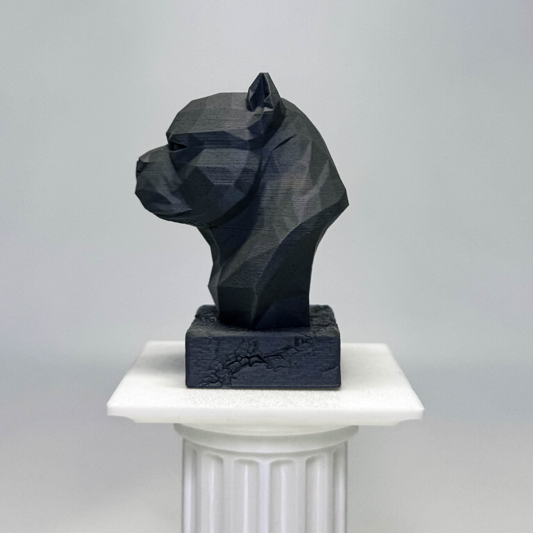 American Bully Low Poly Bust