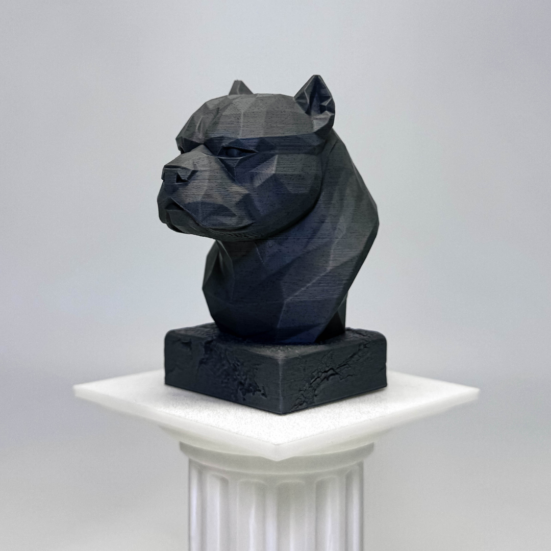 American Bully Low Poly Bust