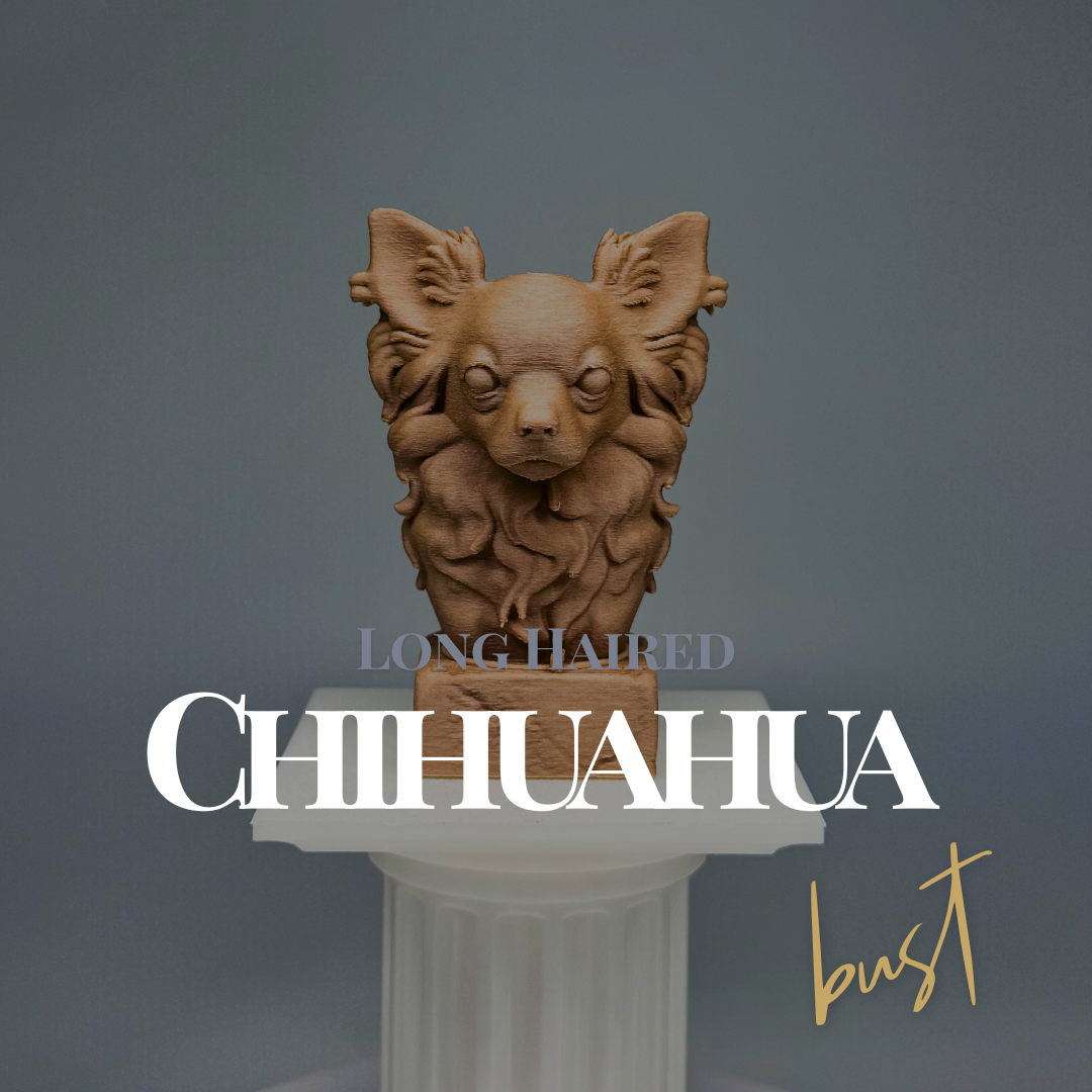 Chihuahua Long Haired Bust