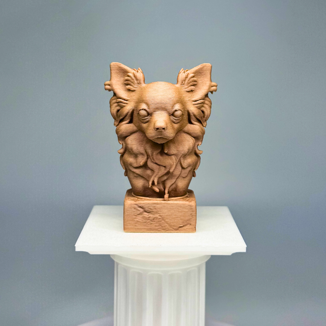 Chihuahua Long Haired Bust