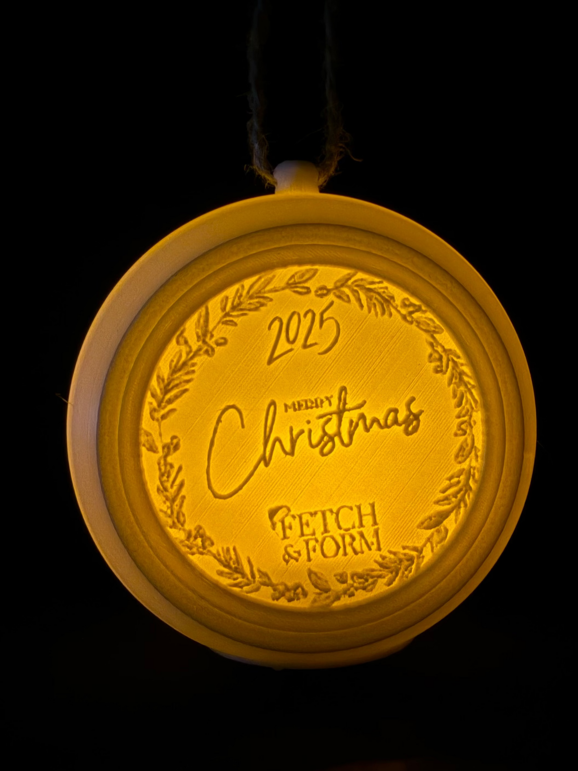 Custom Christmas Lithophane Ornament (2025)