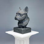 French Bulldog Low Poly Bust