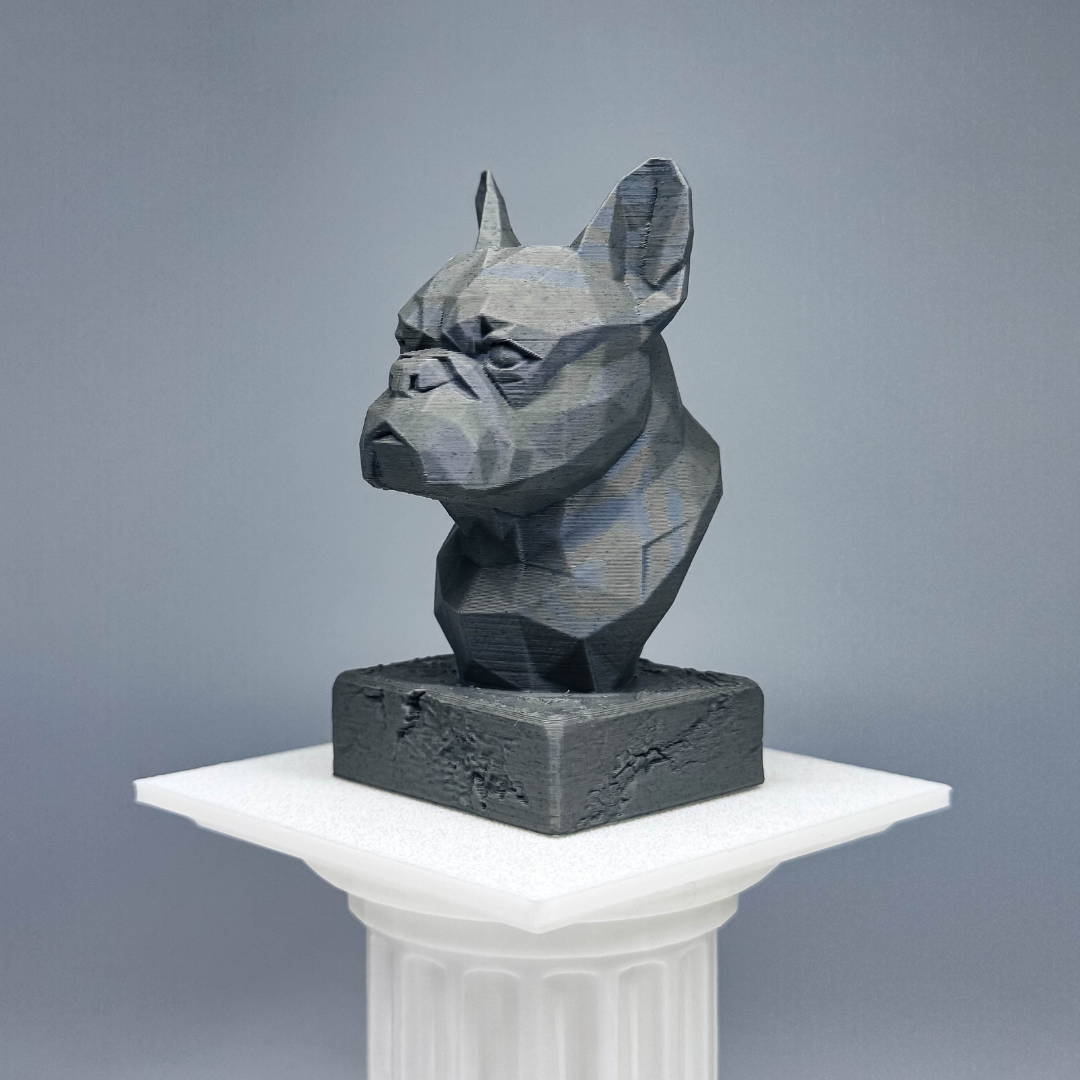 French Bulldog Low Poly Bust