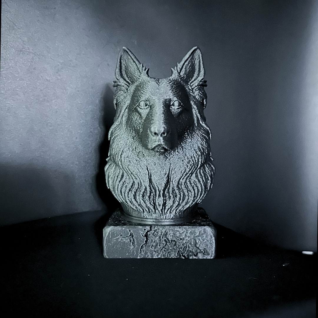 German Shepherd Long Haired Bust