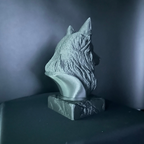 German Shepherd Long Haired Bust
