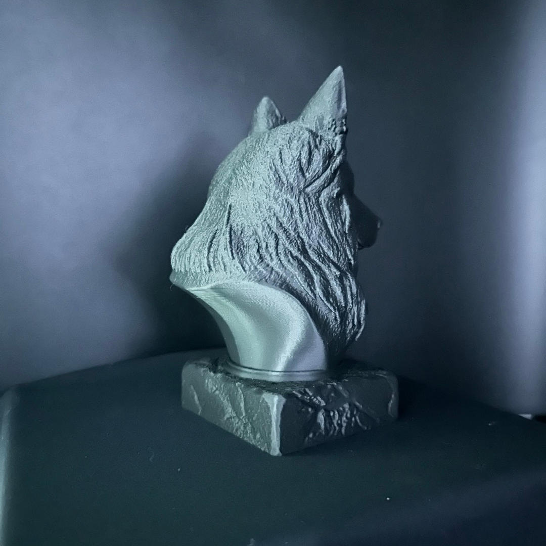 German Shepherd Long Haired Bust