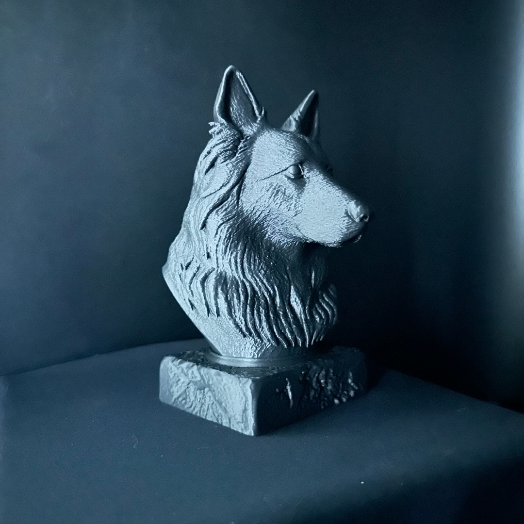 German Shepherd Long Haired Bust