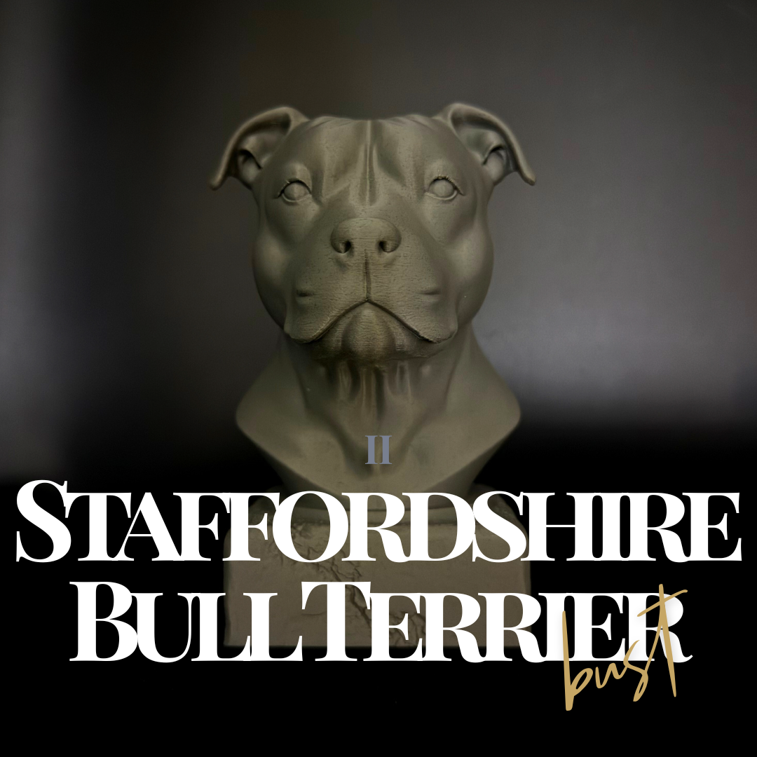 Staffordshire Bull Terrier II Bust
