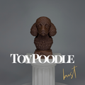 Toy Poodle Dog Bust