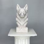 White Swiss Shepherd Dog Bust