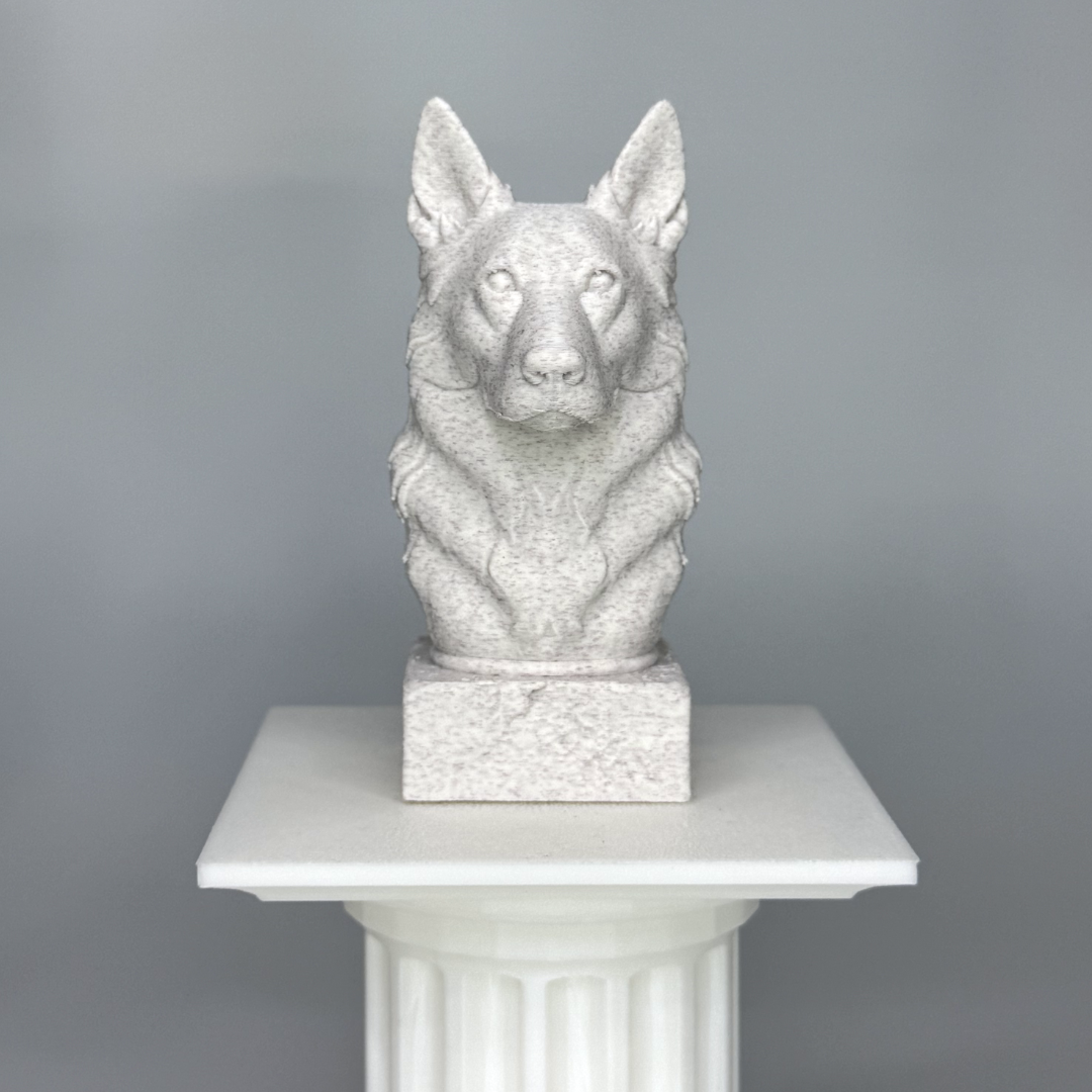 White Swiss Shepherd Dog Bust
