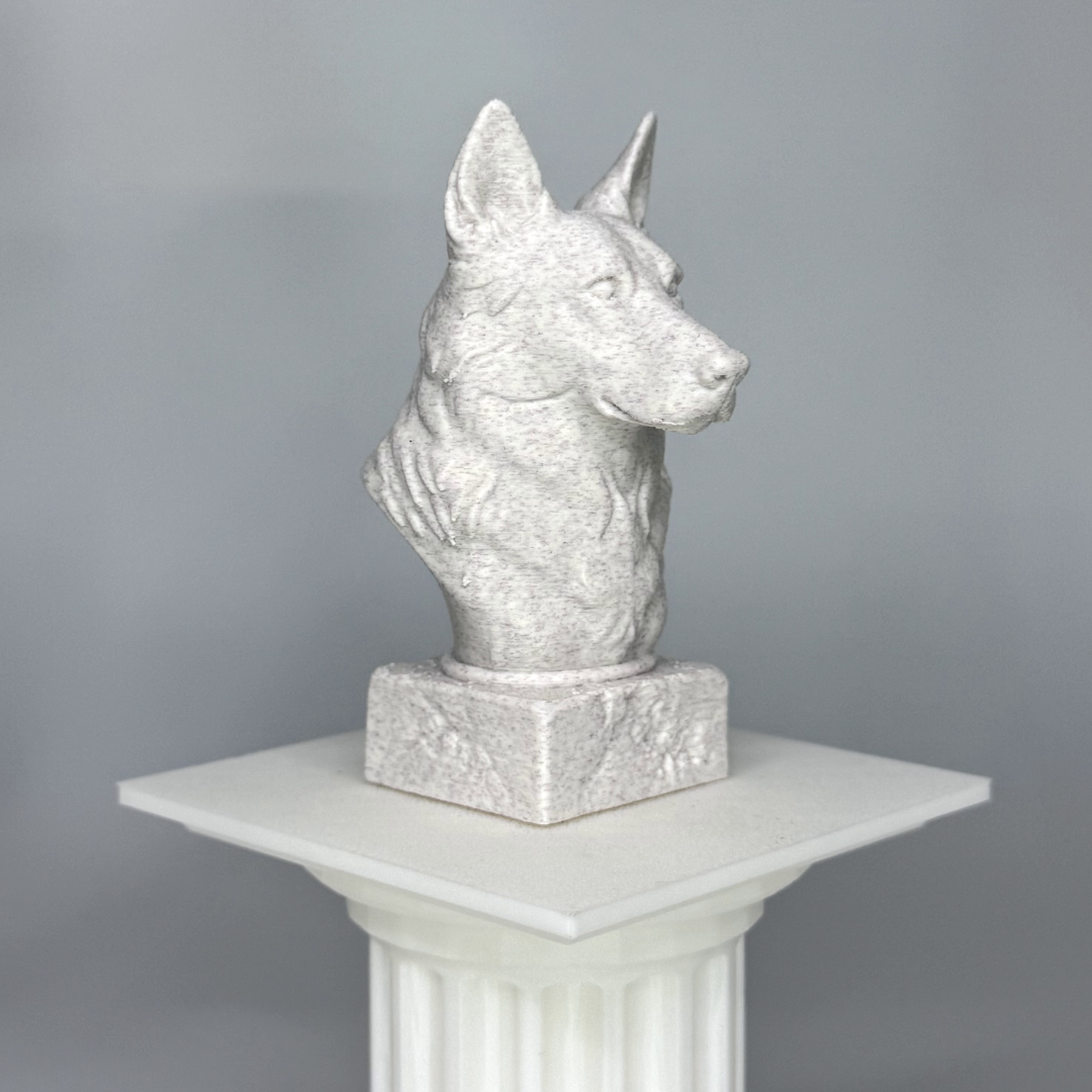 White Swiss Shepherd Dog Bust