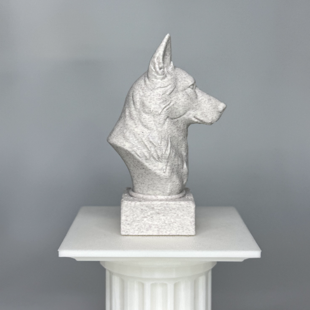 White Swiss Shepherd Dog Bust