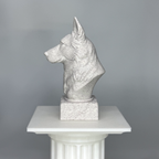 White Swiss Shepherd Dog Bust