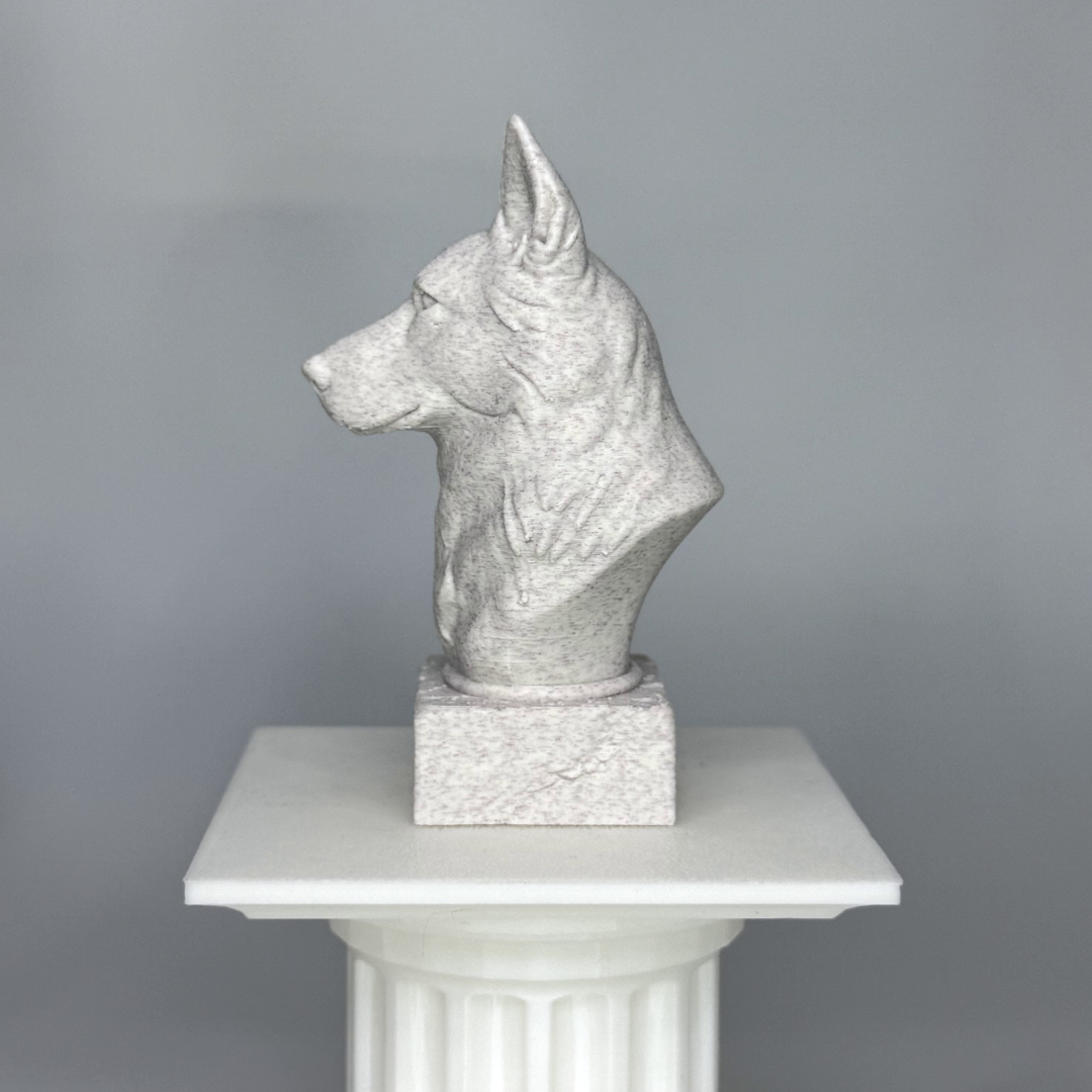White Swiss Shepherd Dog Bust