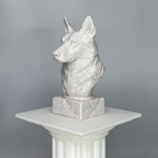 White Swiss Shepherd Dog Bust