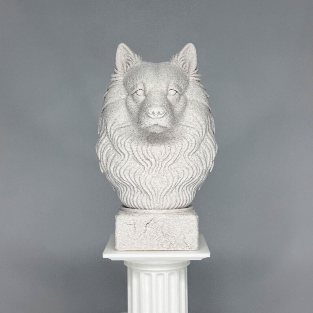 Wolf Spitz Bust