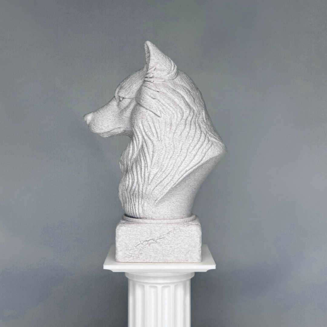 Wolf Spitz Bust